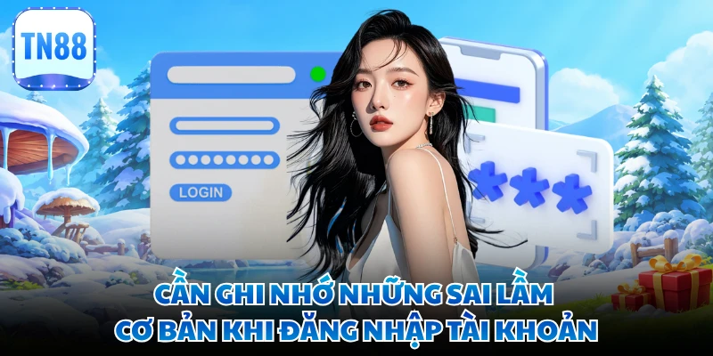 Cần ghi nhớ những sai lầm cơ bản khi đăng nhập tài khoản